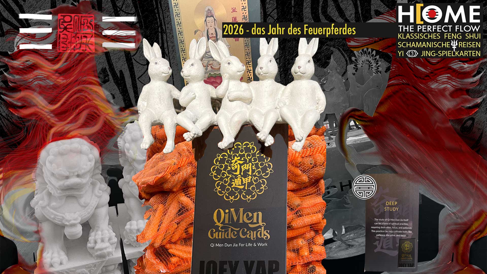 Der Kampf um die Möhren. QiMen, Yi Jing Spielkarten, Guide Cards, Leben und arbeiten mit den 7 Sinnen